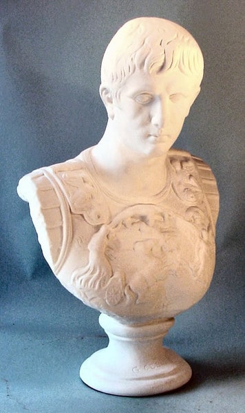 Augustus Caesar Bust in Armor – 23" High Statue