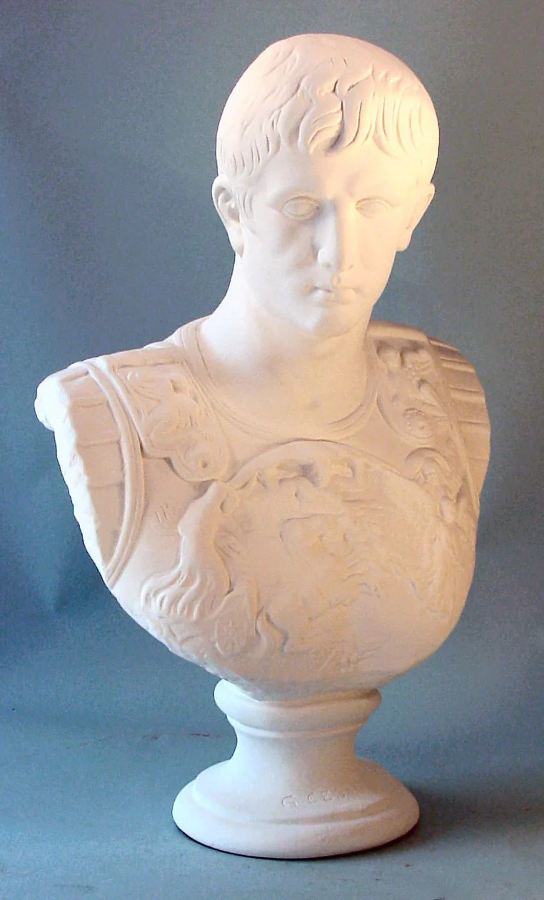Augustus Caesar Bust in Armor – 23" High Statue - Image 3