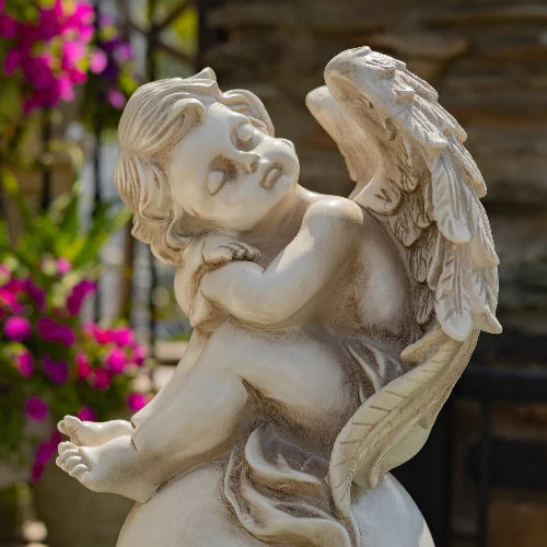 Celestial Guardian Cherubs Sculptures Set 21" H - Image 2
