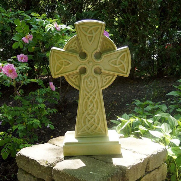 Celtic Cross Cement Sculpture 27" High