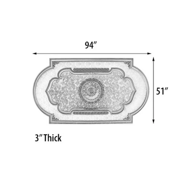 Champagne Rectangular Ceiling Medallion 94 Inch - Image 4