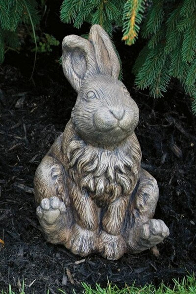 Cheerful Rabbit Garden Statue 12.5" High - Image 2