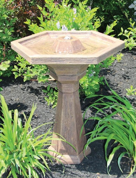 Chelsea Glow Hexagon Rustic Fountain Lights Up