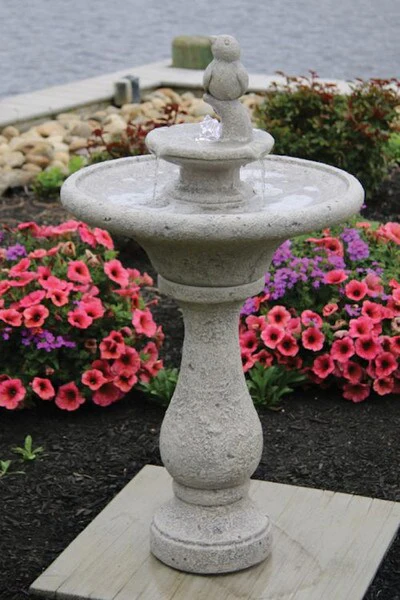 Chelsea Round Bird Garden Fountain - Image 3