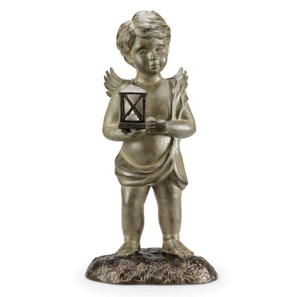 Cherub Garden Lantern Sculpture - Image 2