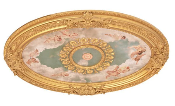 Cherubs Sky Oval Ceiling Medallion 44 inch - Image 3