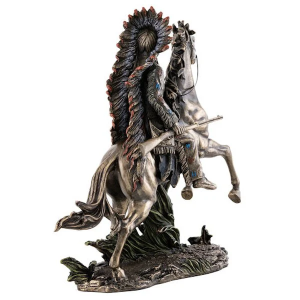 Chief Sitting Bull on Horseback Statue - Image 4