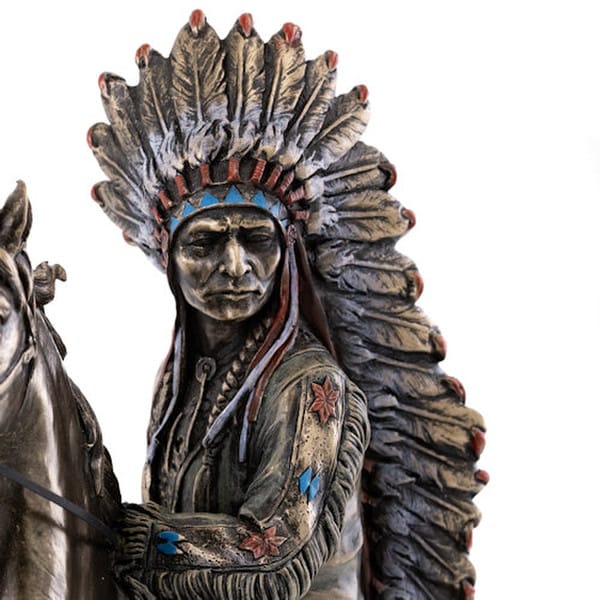 Chief Sitting Bull on Horseback Statue - Image 5