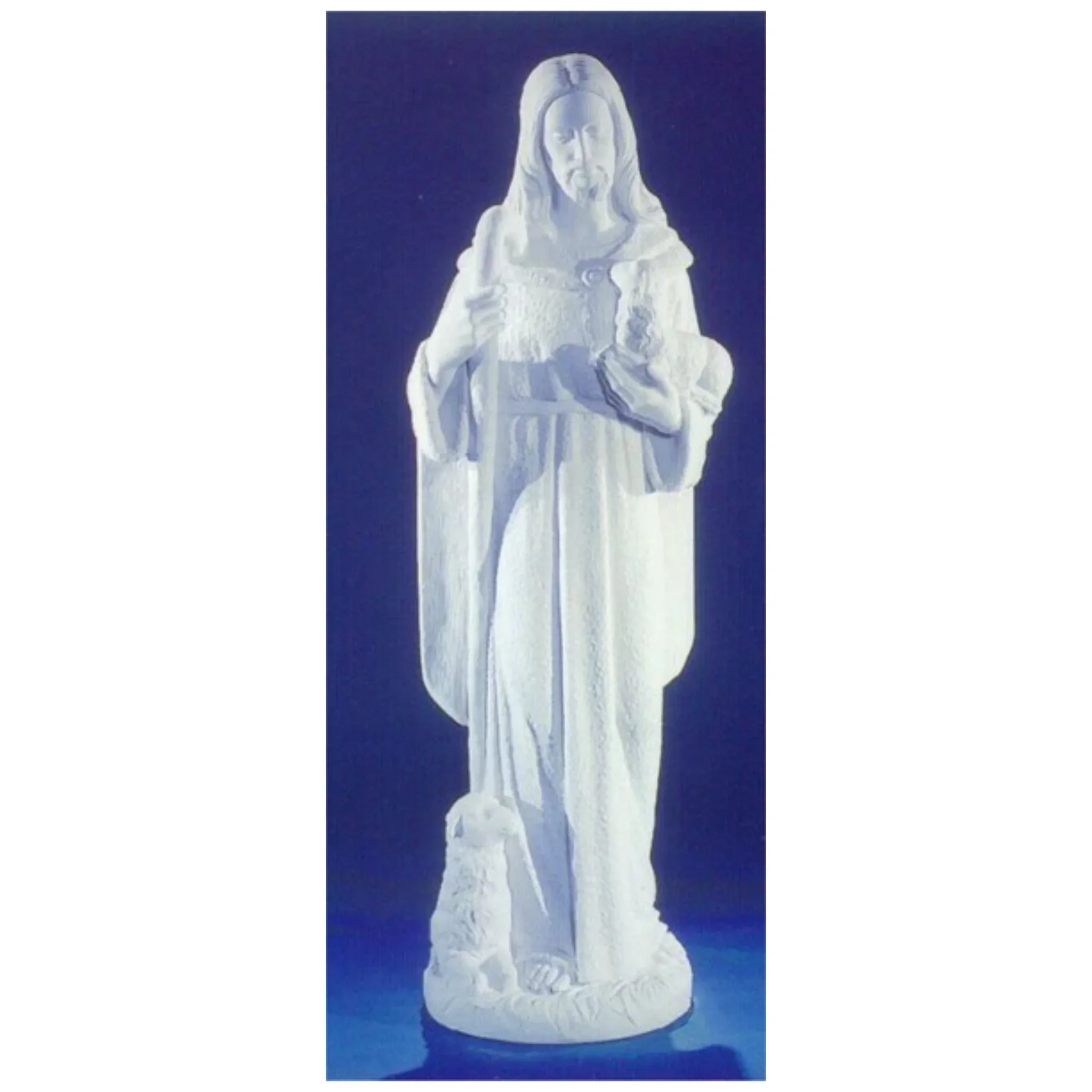 Italian Marble Christ the Good Shepherd – 25" High - Image 2