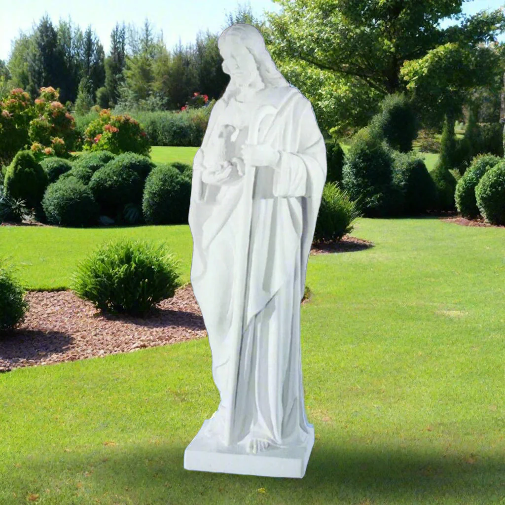 Christ The Good Shepherd Sculpture 32" H