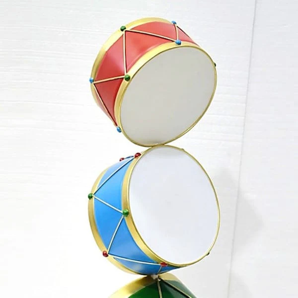 Christmas Drums Display Tower Sculpture 43" H - Image 4