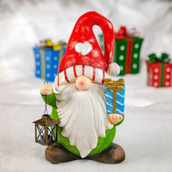 Christmas Garden Gnomes Set of Six Statues - Image 2