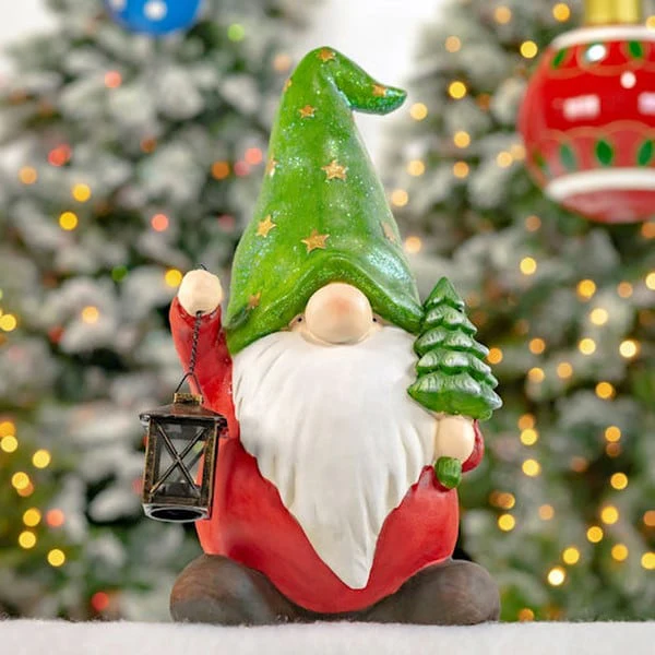Christmas Garden Gnomes Set of Six Statues - Image 3