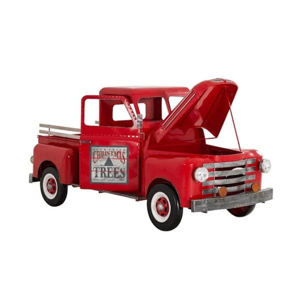Christmas Red Truck Pickup Display Sculpture - Image 5