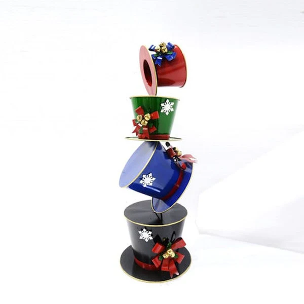 Christmas Top Hats Display Tower Sculpture 40" Tall - Image 4