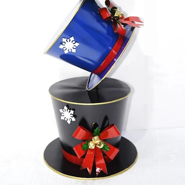 Christmas Top Hats Display Tower Sculpture 40" Tall - Image 6