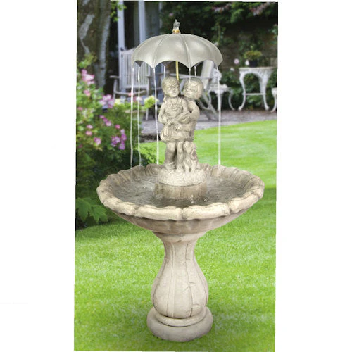 Classic April Showers Garden Cement Fountain 51" High