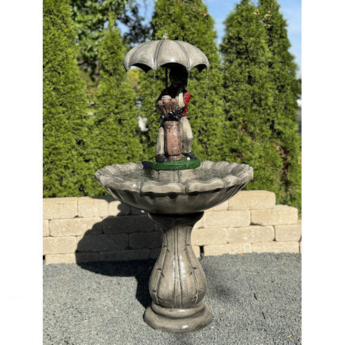 Classic Golfer Garden Fountain Rainy Day Golfing 43" High - Image 4
