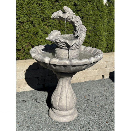 Classic Springtime Fountain Woodland Scene 41" High