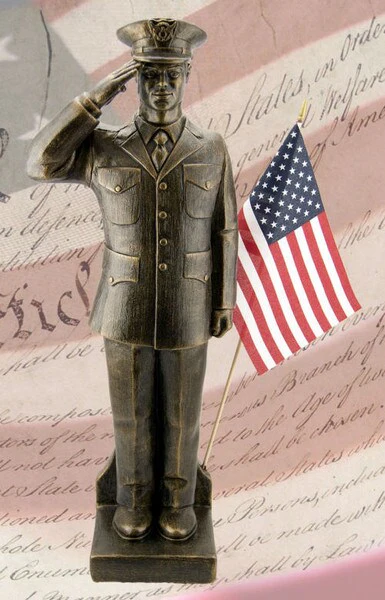 American Soldier Saluting Coast Guard Statue 30" High - Image 3