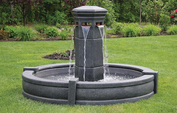 Column Volterra Fountain with 6' Surround Pool 57" High - Image 2