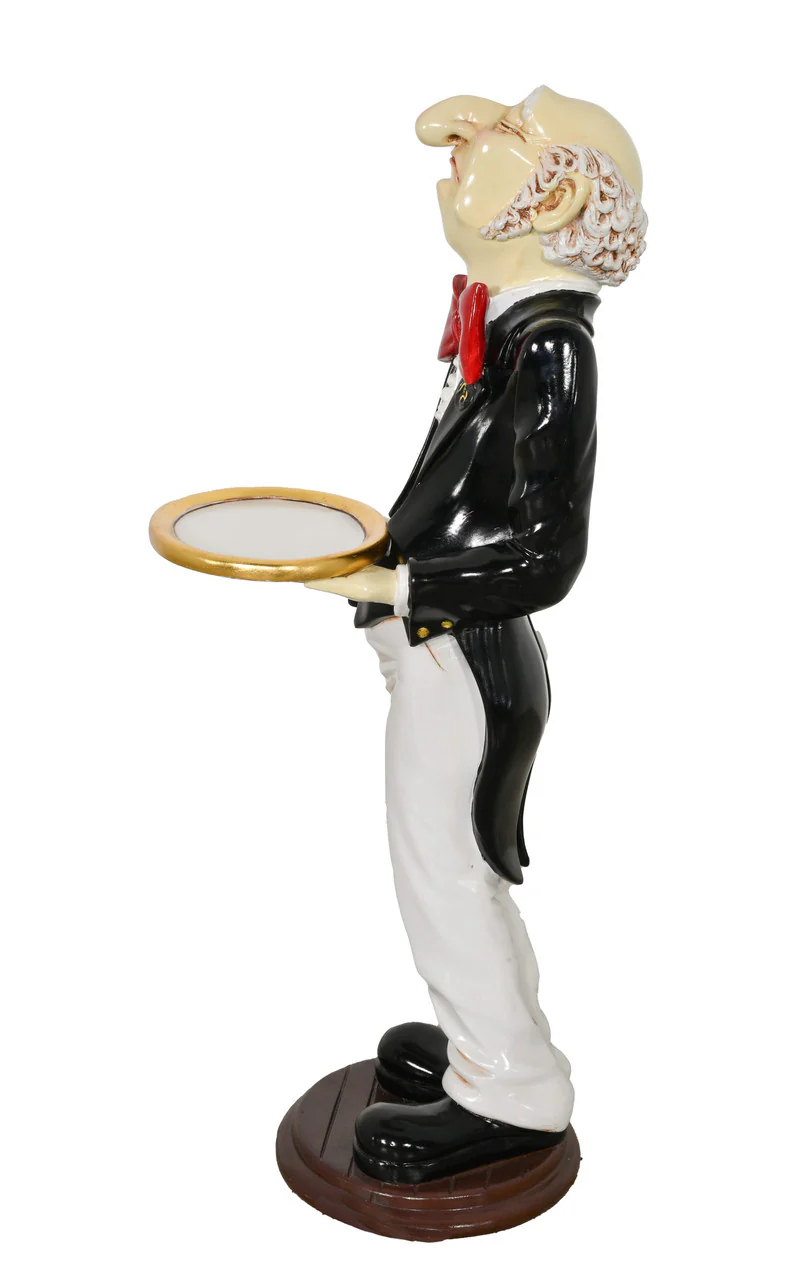 Connoisseur Uppity Butler with Tray Sculpture 37" Tall - Image 4