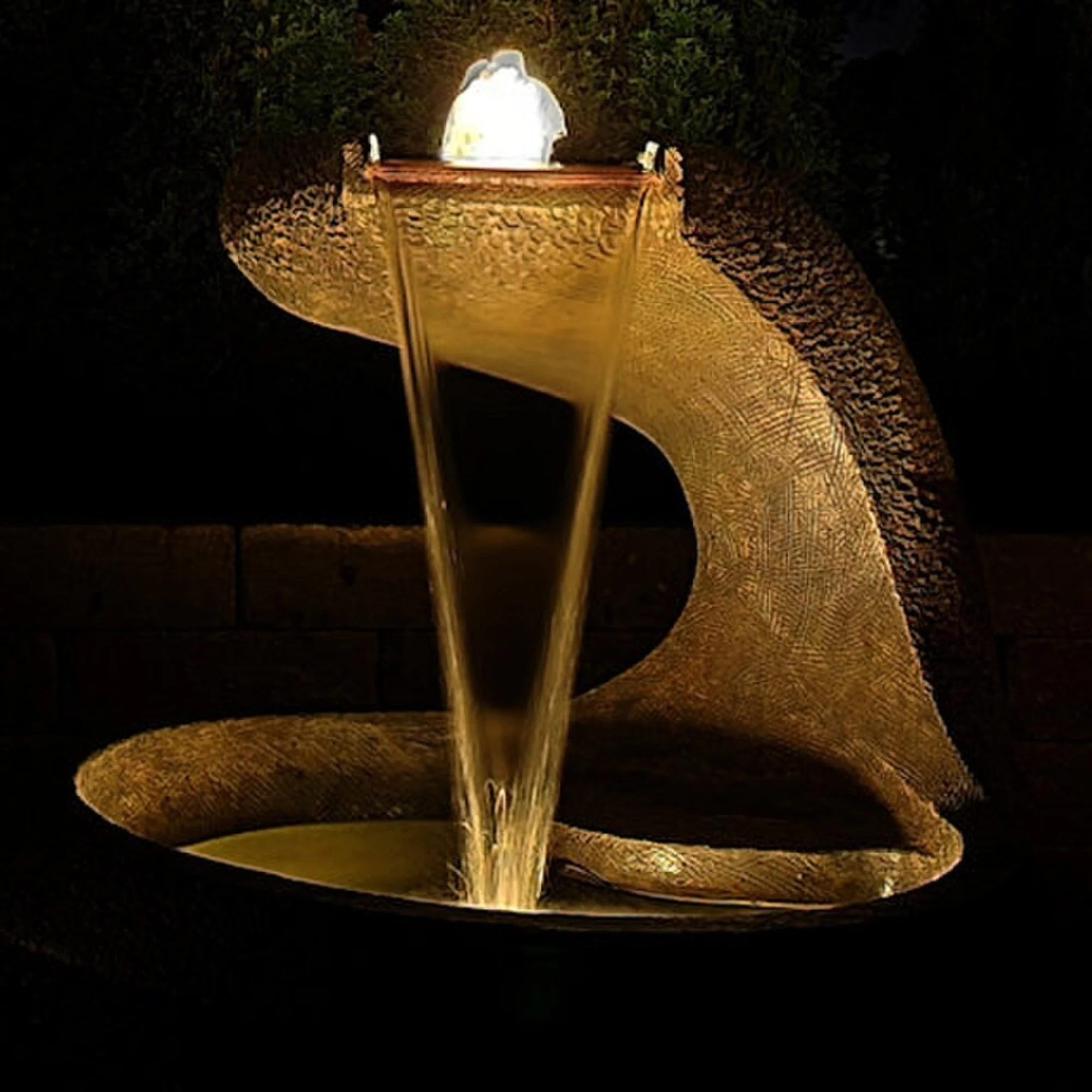 Copperhead Garden Fountain Cast Stone 28" H - Image 2