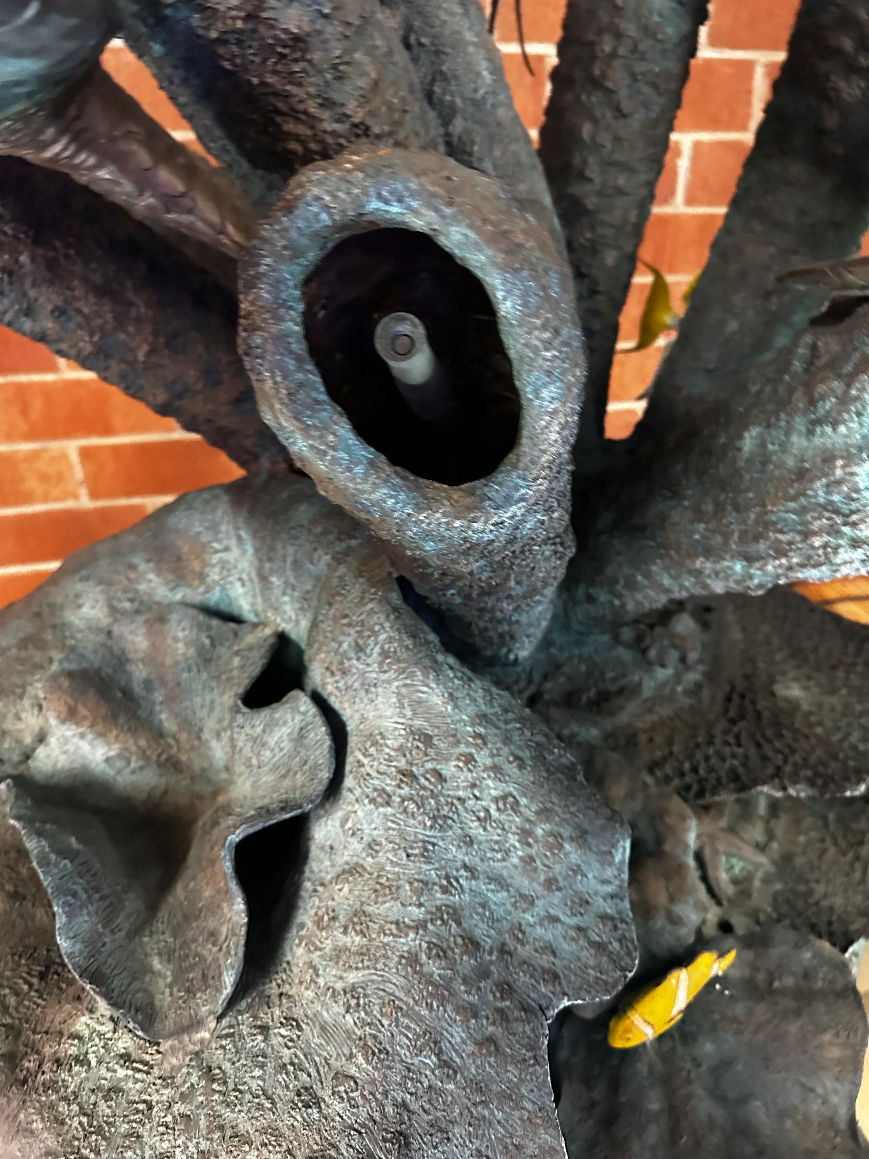 Oceanic Fantasy Turtle & Jellyfish Fountain Water Feature Bronze - Image 7