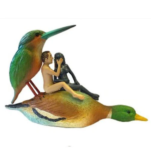 Couple on Duck Seduction Sin Statue Bosch