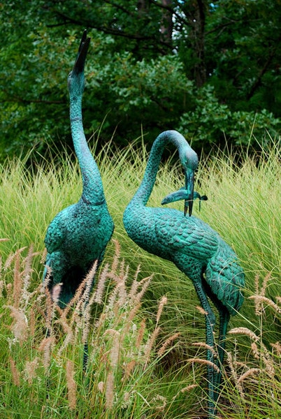 Cranes Water Features Bronze Statues Set - Image 2