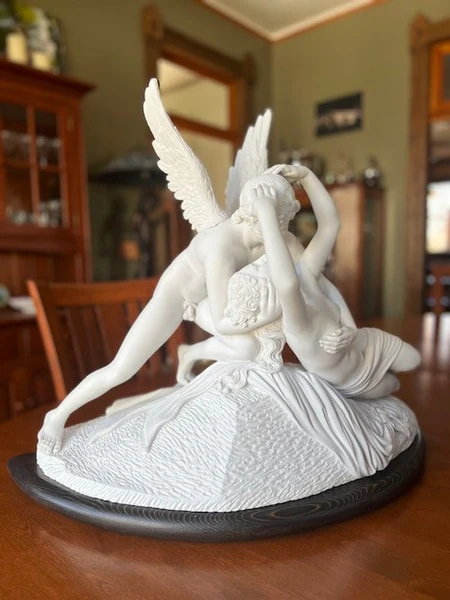 Cupid and Psyche Statue Marble By Antonio Canova - Image 3