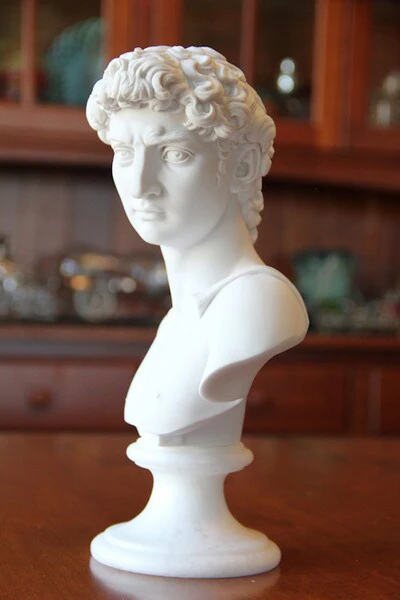 David Bust By Michelangelo 11" High Sculpture - Image 2