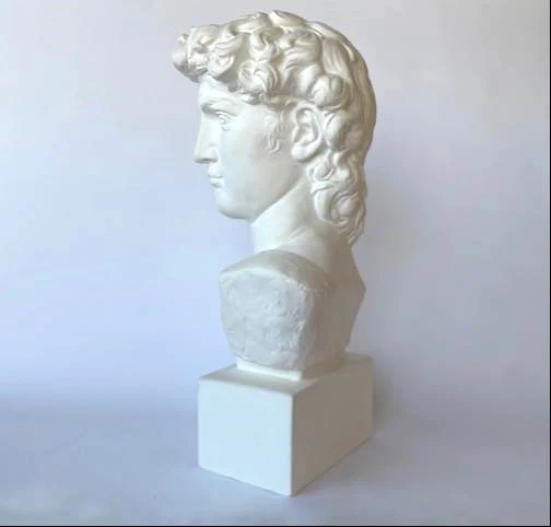 Head David by Michelangelo Bust Sculpture 24" H - Image 3