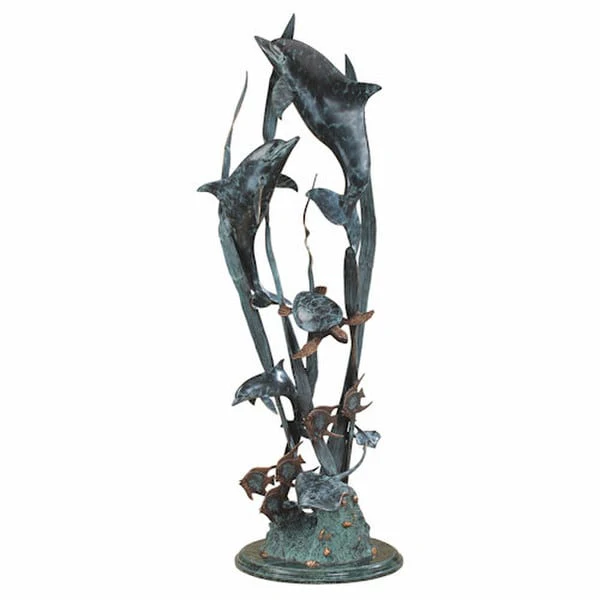 Dolphin Seaworld Seascape Sculpture - Image 4