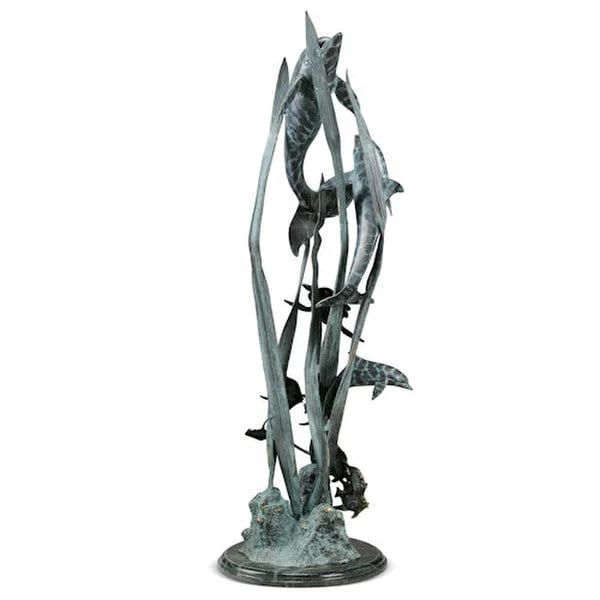 Dolphin Seaworld Seascape Sculpture - Image 5