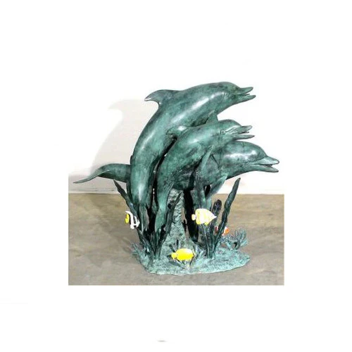 Dolphins In Reef Water Feature Fountain - Image 3