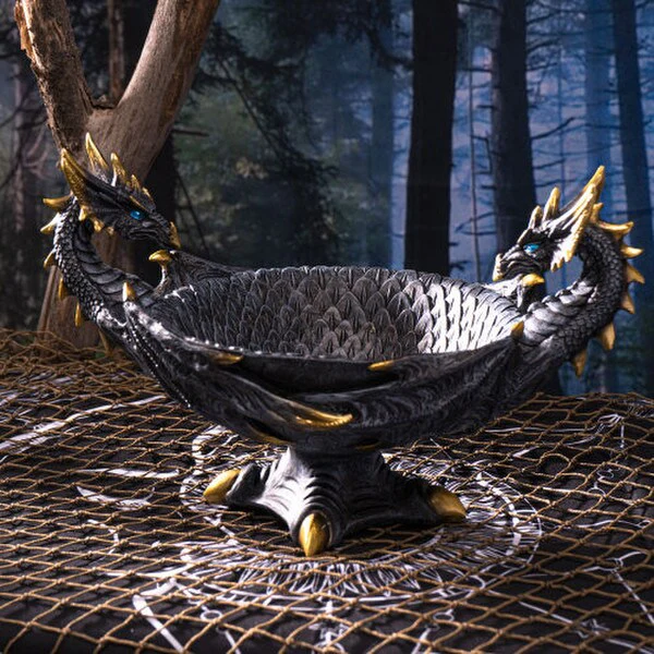 Double Dragon Bowl Sculpture - Image 4