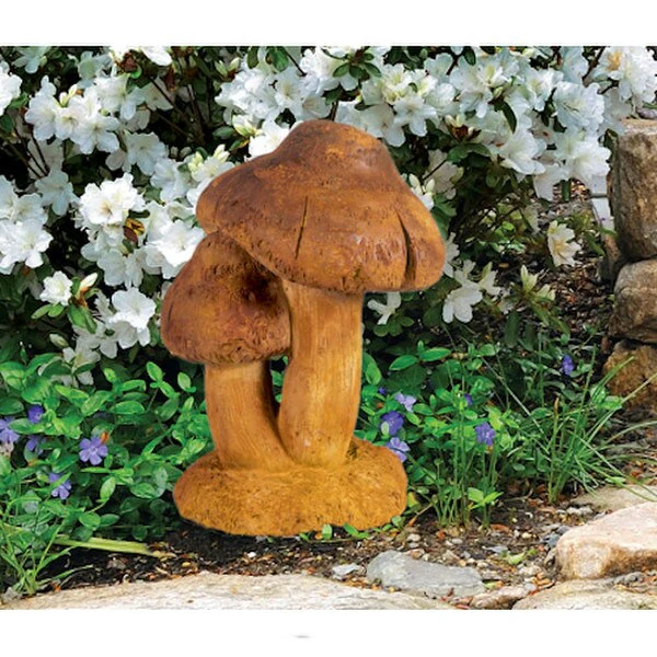 Double Mushroom Garden Sculpture