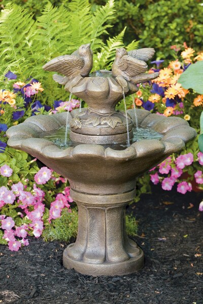 Doves Of Love On Flower Shell Fountain - Image 2