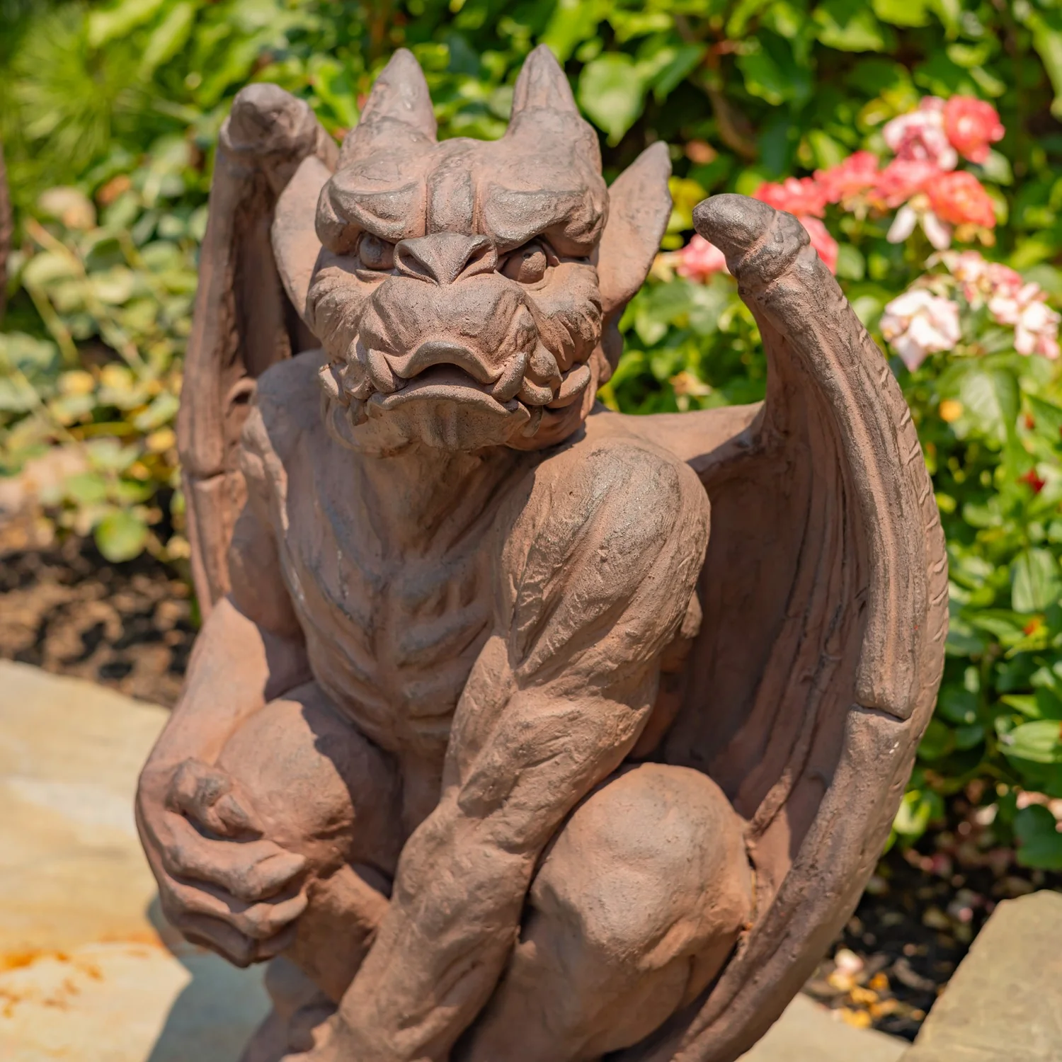 Draga Watcher Gargoyles Statues – Set of Two 28" Tall - Image 4
