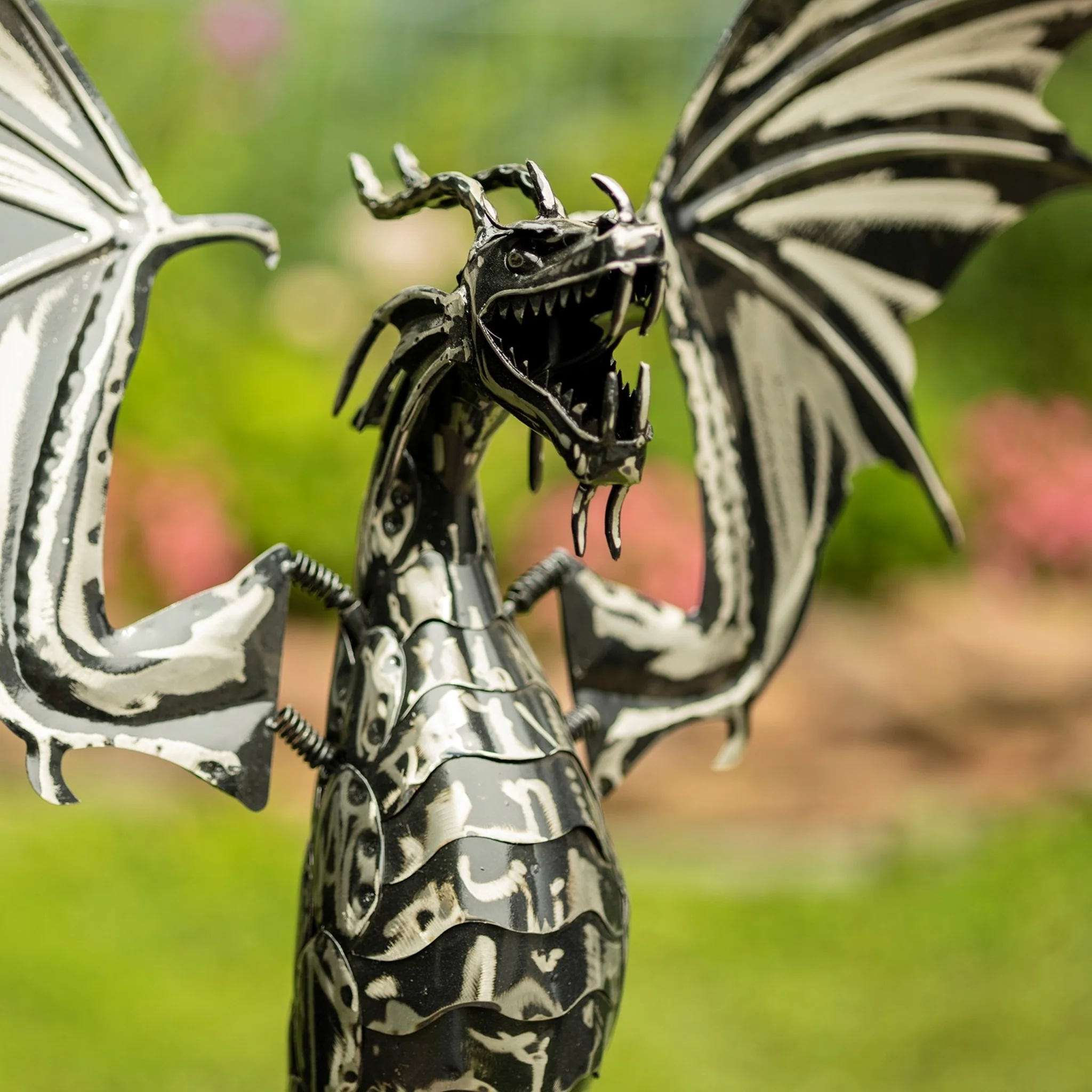 Wind Motion Dragon Garden Stake with Tail Down 86" High - Image 4