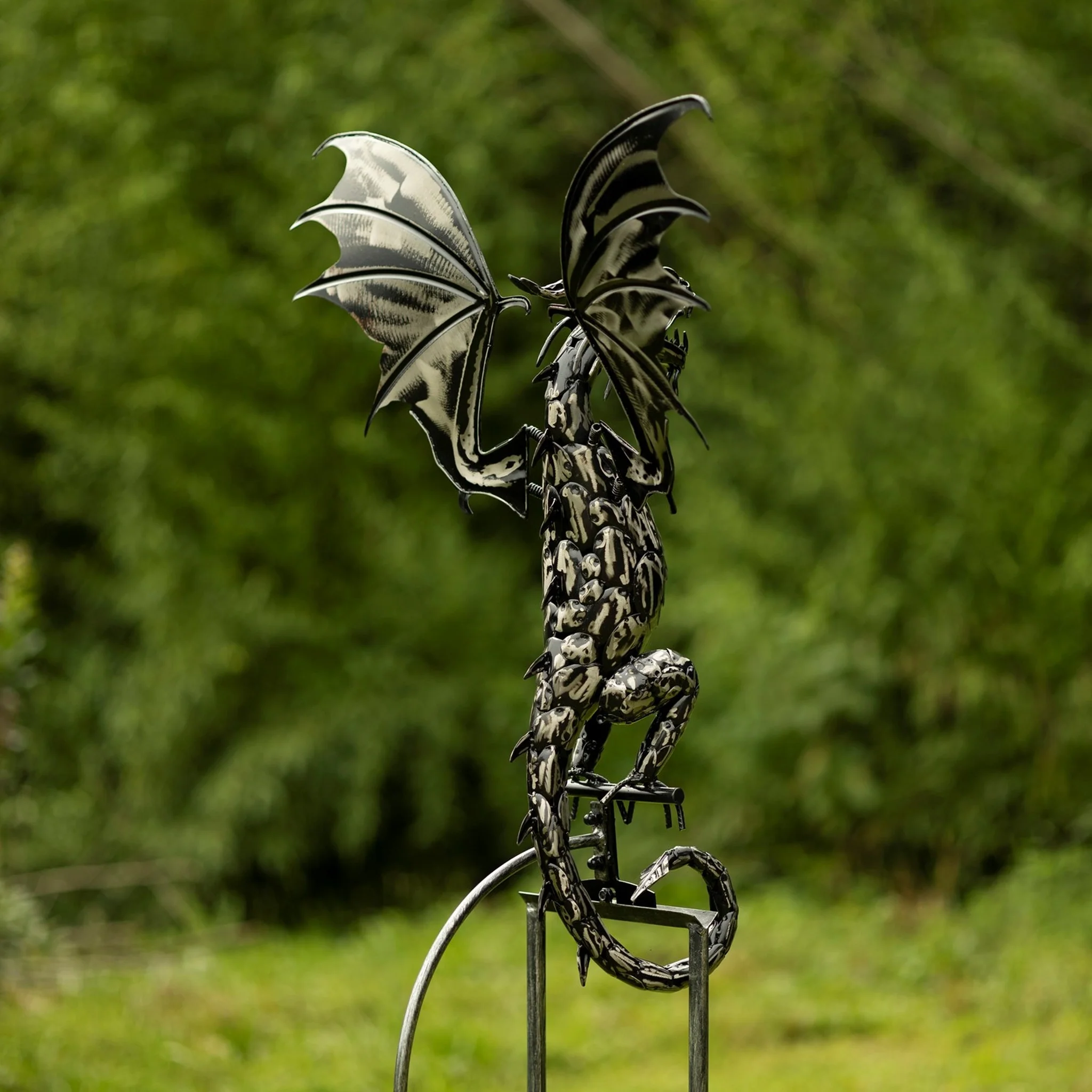 Wind Motion Dragon Garden Stake with Tail Down 86" High - Image 8