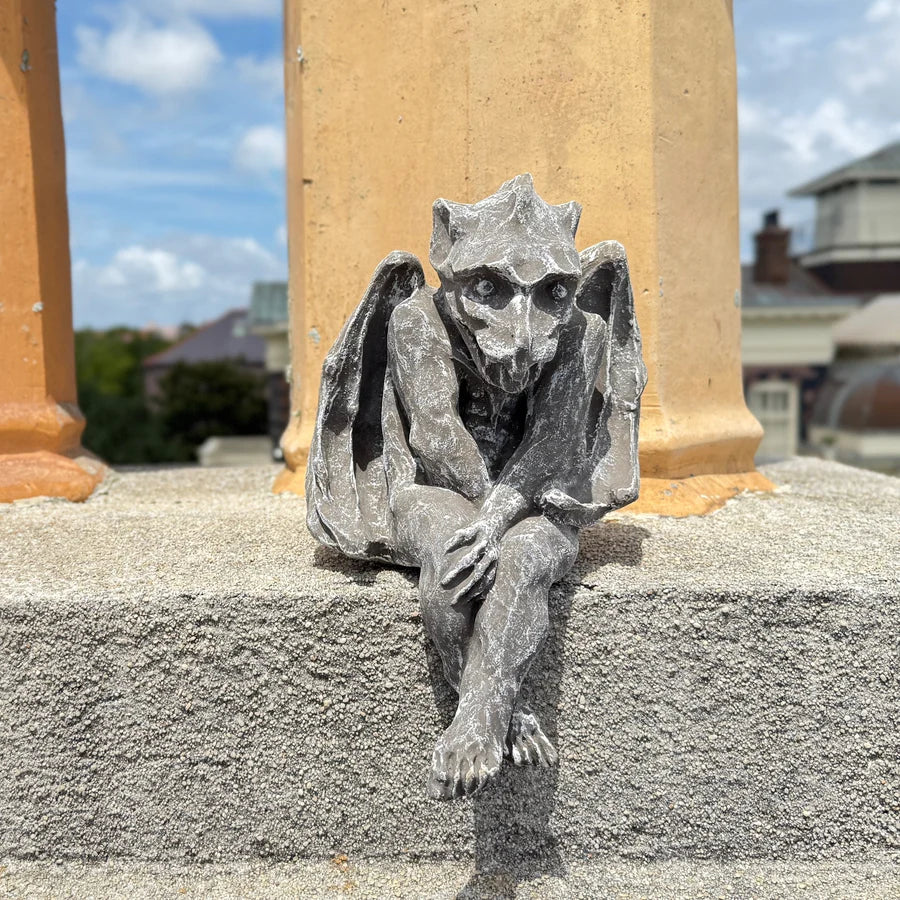Dragon Gargoyle Ledgebound Guardian Statue 12" - Image 4