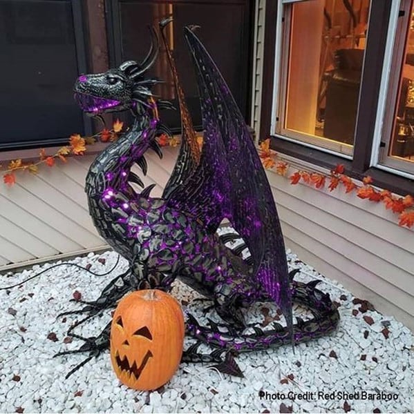 Dragon Statue Sentry Iron Sculpture - Image 7