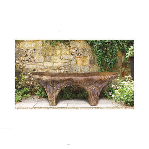 Driftwood Garden Cement Bench - Image 3