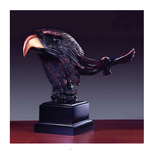 Eagle Head Bust Sculpture 10" H Statue