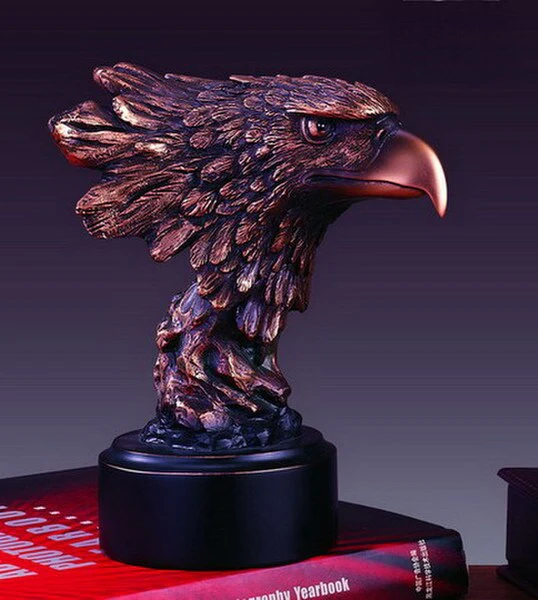 Eagle Head Bust Sculpture 7.5" High - Image 2