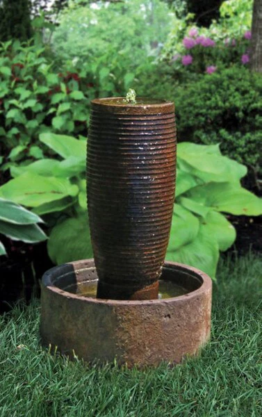 Ecatepec Urn Fountain Lights Up 32" High - Image 2