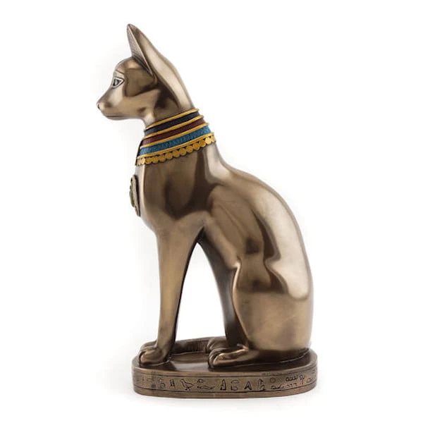 Egyptian Bastet Cat Statue with Jewelry - Image 2