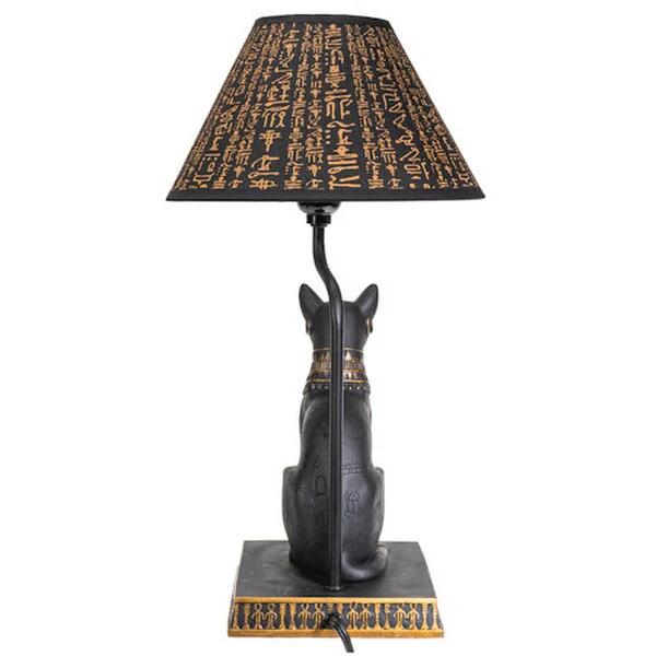 Egyptian Bastet Lamp Sculpture - Image 2